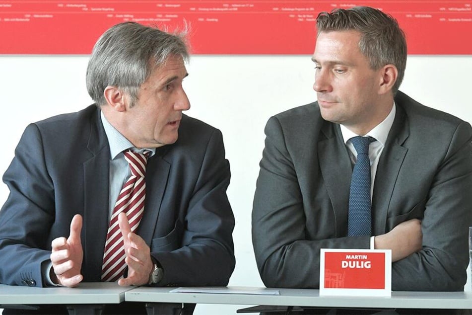 Landeschef Martin Dulig (44, r.) präsentiert im November 2018 Frank Richter (58).