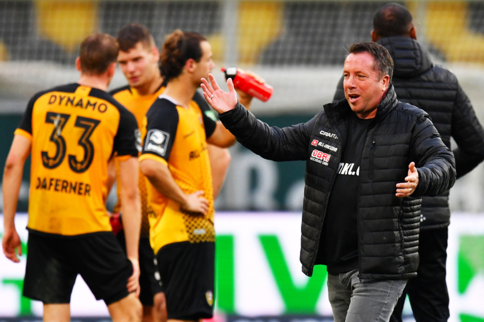Am Sonntag will er wieder freudig strahlen und den nächsten Dreier bejubeln: Dynamo-Coach Markus Kauczinski.