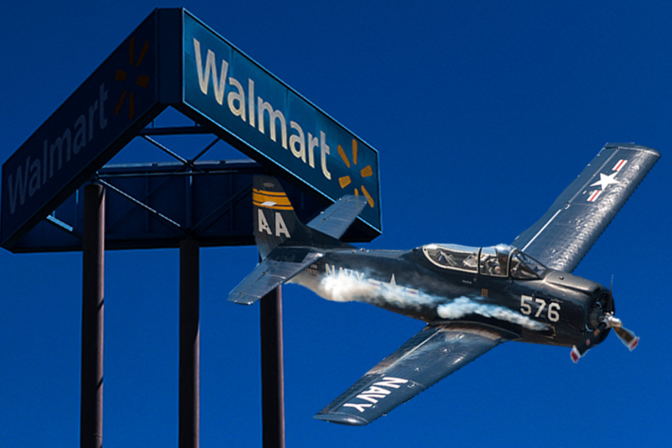 A pilot has been taken into custody after flying a plane around Walmart for hours while threatening to crash into the store.