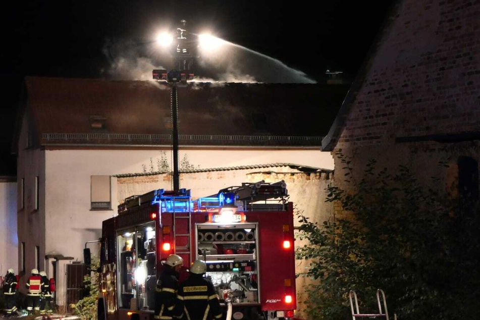 Einsatzkräfte mehrerer Feuerwehren bekämpften am Sonntagabend die Flammen.