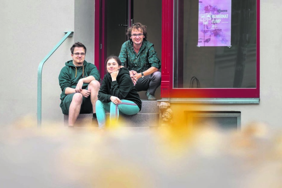Marco Hänkel (32, v.l.), Anja Jurleit (23) und Nino Micklish (33) stecken hinter dem Start-Up "Kombinat Lump".
