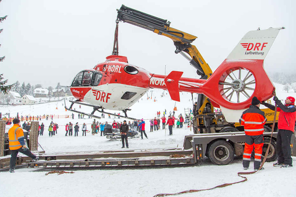 Im Januar 2014 rutschte "Christoph 46" vom Rodelhang, wurde mit einem Kran geborgen.