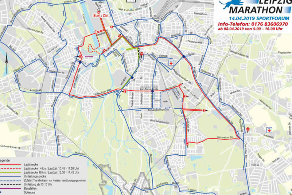 Alle Details zur Laufstrecke und den Sperrungen/Umleitungen.