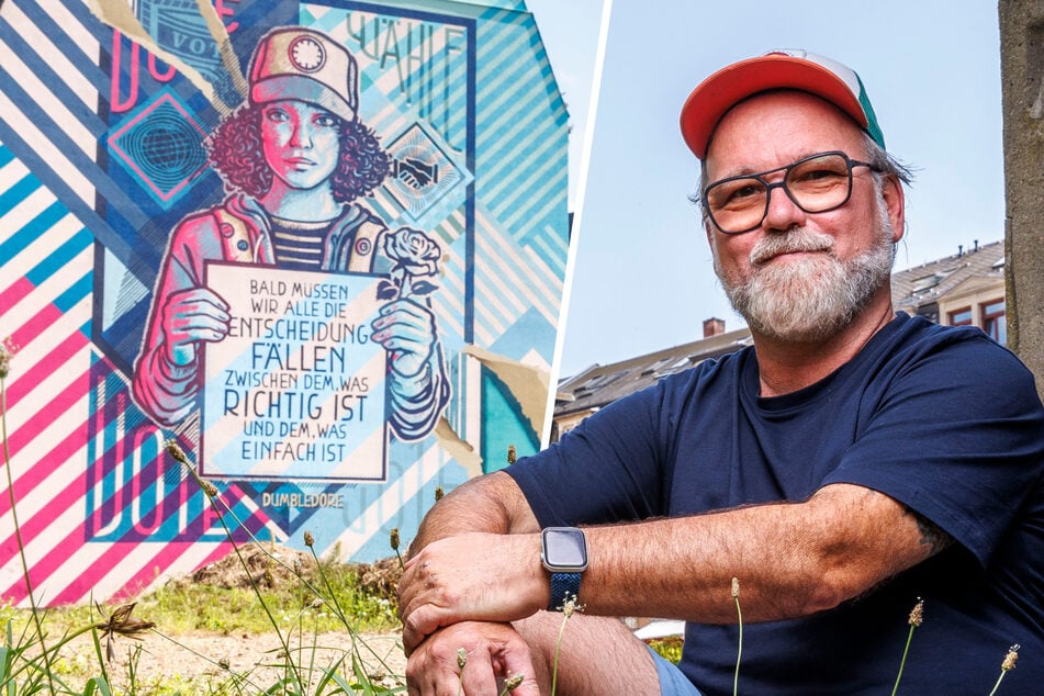 XXL-Fassadenbild in Dresden: Das ist Sachsens größtes "Wahlplakat"!