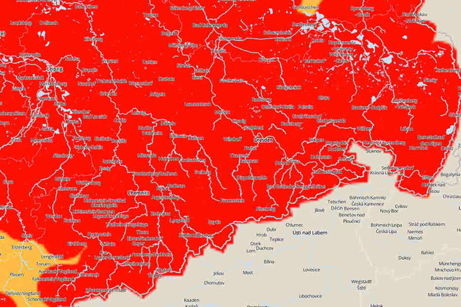 In ganz Sachsen wird vor Sturm gewarnt, im Erzgebirge kommt auch Neuschnee.