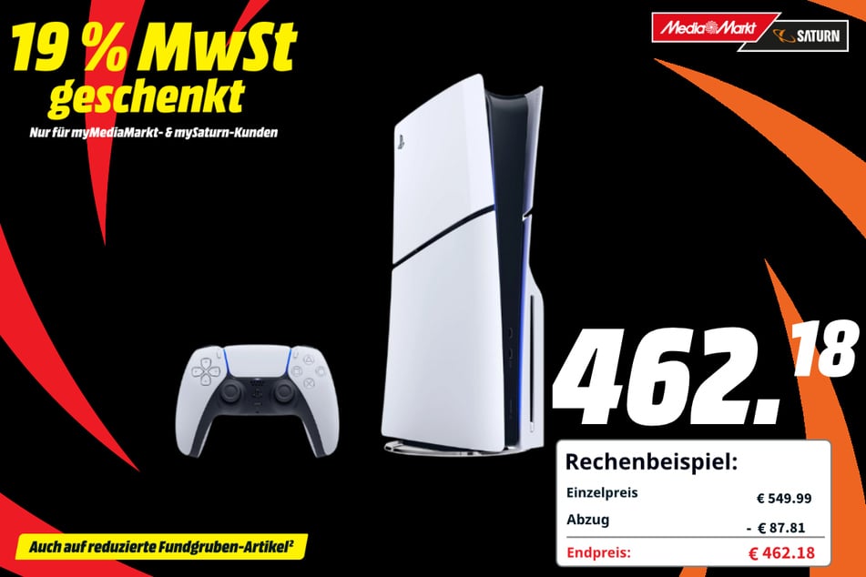 Sony PlayStation 5 Slim für 462,18 Euro.