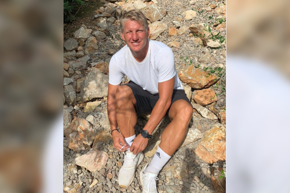Bastian Schweinsteiger (35) hält sich auch nach Karriere-Ende noch fit.