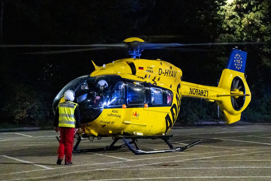 Auch ein Rettungshubschrauber war in Nieder-Olm im Einsatz.