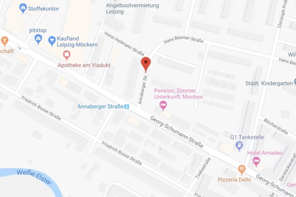 Der Einsatzort befand sich in der Annaberger Straße im Leipziger Nordwesten.