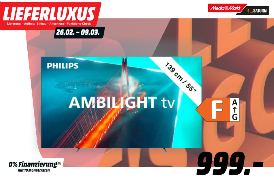 55-Zoll Philips-Fernseher für 999 Euro.