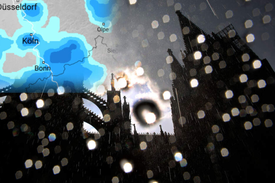 Auch in Köln sollte man am Wochenende nicht den Regenschirm vergessen.