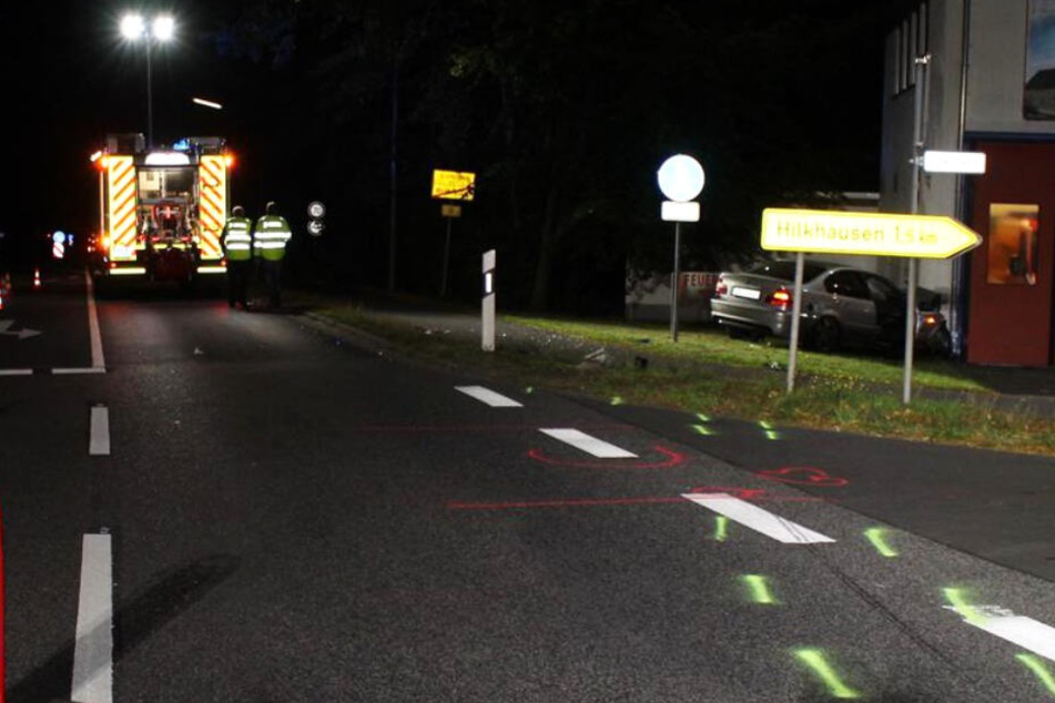 Das Bild zeigt den Unfallort in der Gemeinde Weyerbusch.