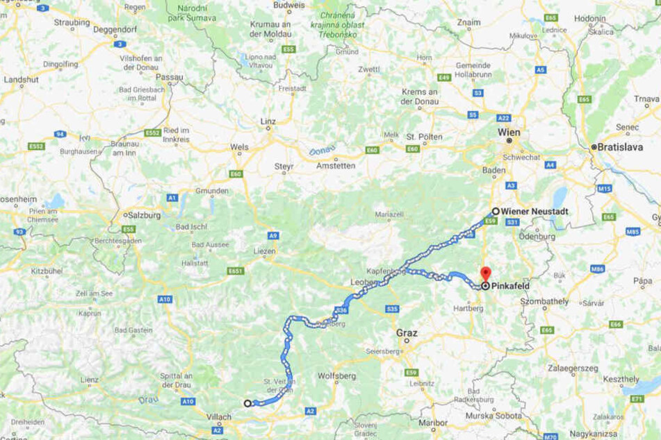 Diese Strecke fuhr er seit Anfang August nachweislich. Im Moment kann der fitte Radfahrer jedoch überall sein.