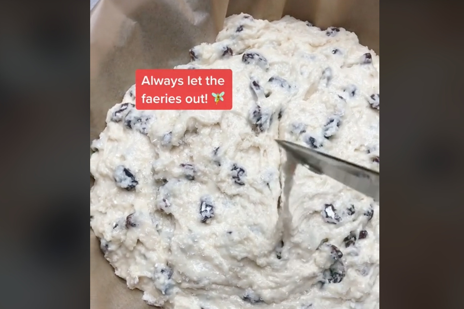 Colleencooking suggests that you make sure to cut a cross in your soda bread before you bake it to "always let the fairies out."