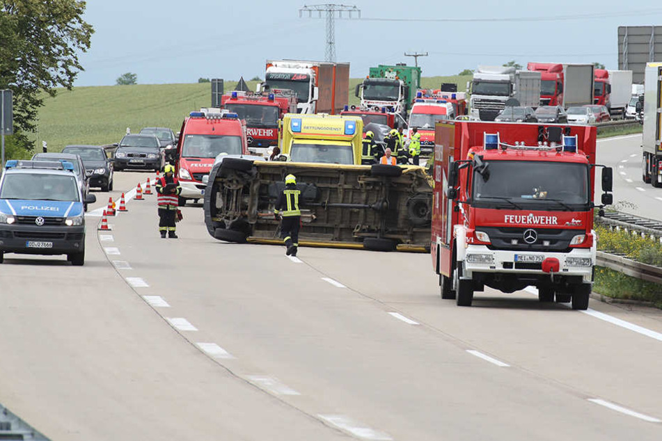 Es kam zu massiven Verkehrsbehinderungen auf der Autobahn 14.