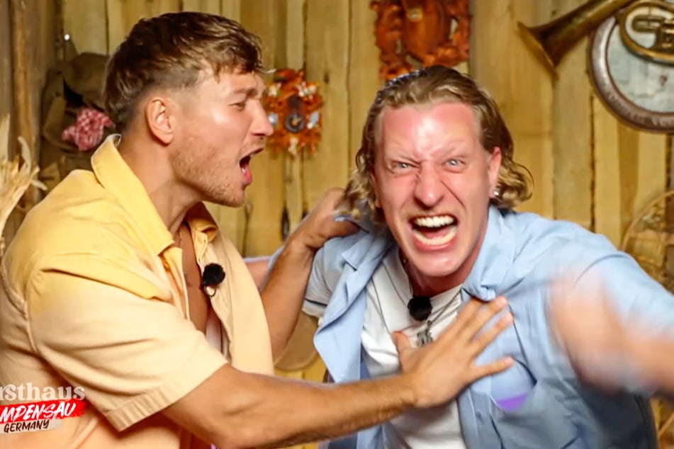 Oliver Ginkel (28, l.) und Paul Aubster (29) geben Max und Melina ordentlich Kontra.