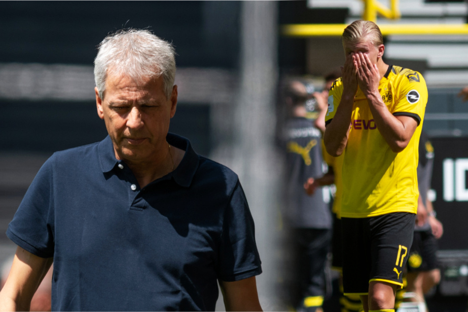 BVB-Coach Lucien Favre (l.) sorgte mit seinen Aussagen nach dem Spiel für Stirnrunzeln.