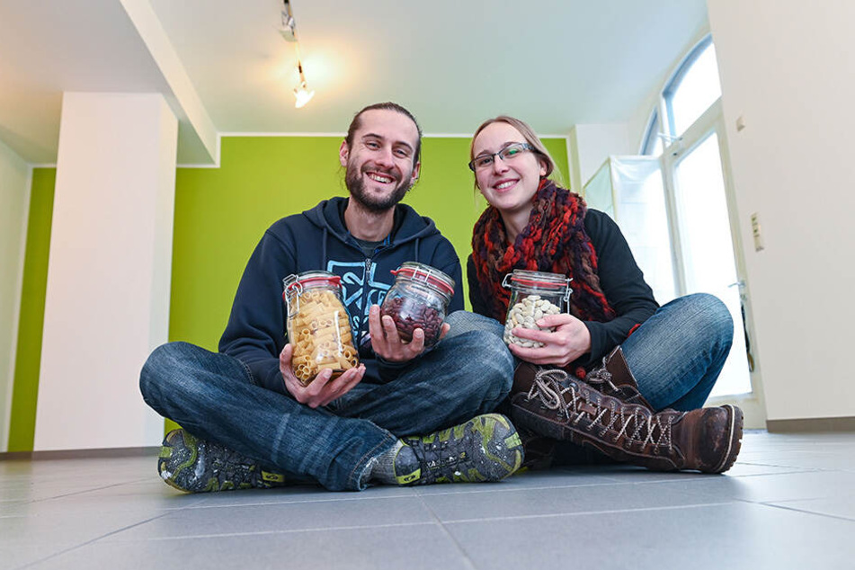 Sven Wruck und Kathrin Winkler starten mit dem "Quäntchen" in der Oschatzer Straße im April.