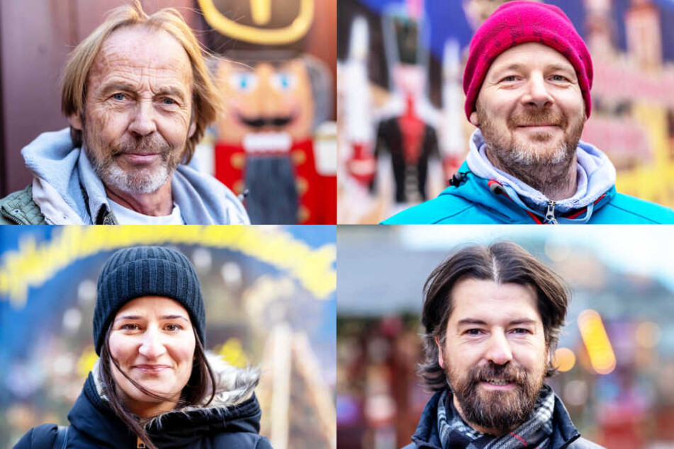 Bernd Ebert (o.l.), Ronny Hofmann (o.r.), Julia Kasat (u.l.) und Torsten Buschmann (u.r.) haben verschiedene Meinungen zu den Öffnungszeiten.