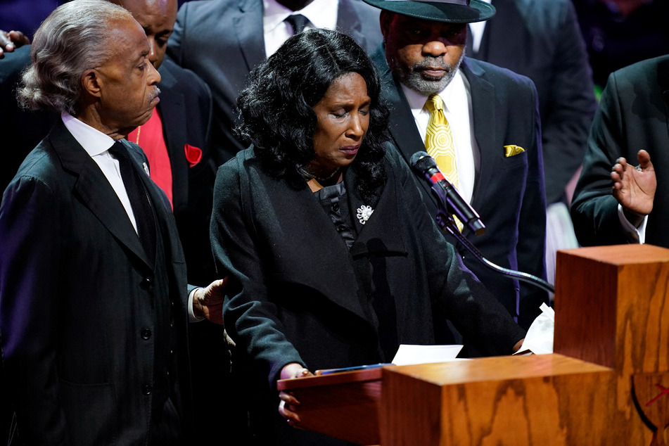Tyre Nichols' mother and stepfather, RowVaughn Wells and Rodney Wells, speak at their son's funeral.