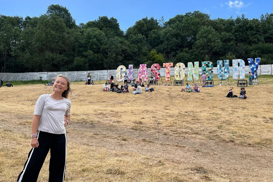 Greta Thunberg took to the stage at Glastonbury Festival in June.