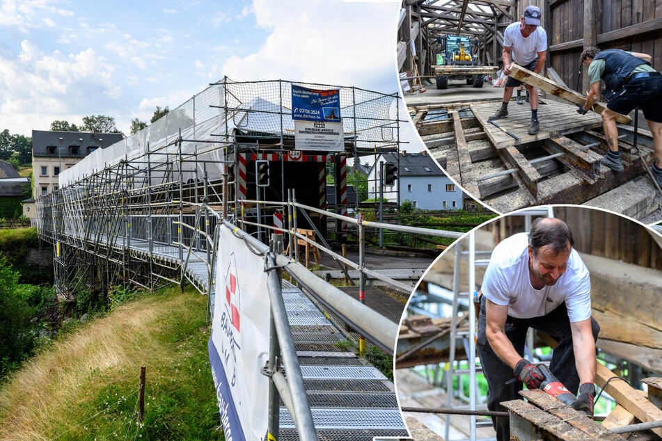 Denkmal bis Jahresende dicht: Historische Holzbrücke in Sachsen wird restauriert