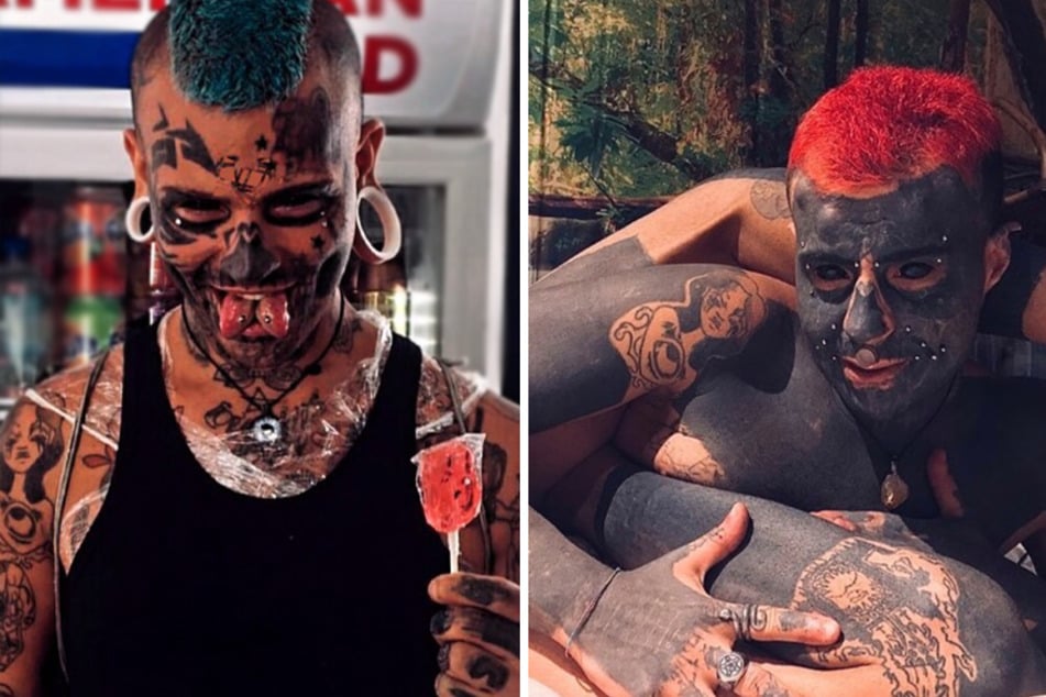 Tattooed "mutant" man modifies himself and finds "beauty in horror"
