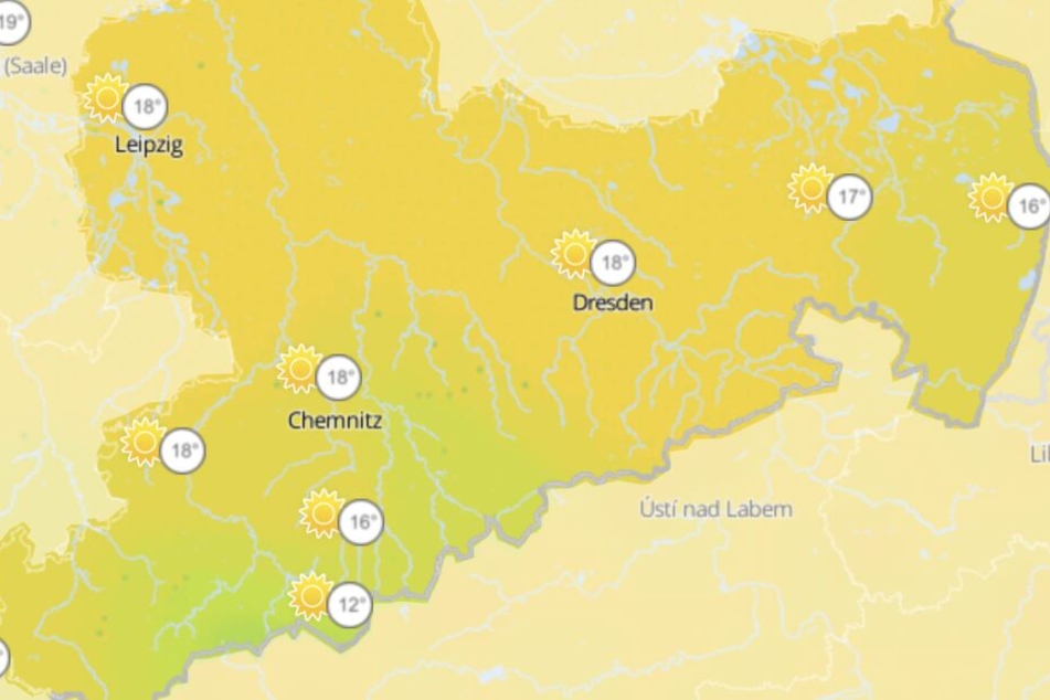 Die Vorhersage für Samstag sieht gut aus für die Sachsen. Doch die knapp 20 Grad sind am Sonntag schon wieder Geschichte.