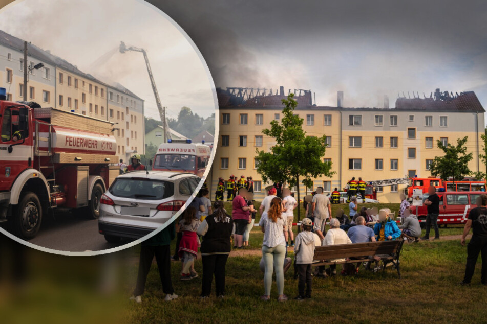 Mittelsachsen: Mehrfamilienhaus nach verheerendem Dachstuhl-Brand vorerst nicht bewohnbar