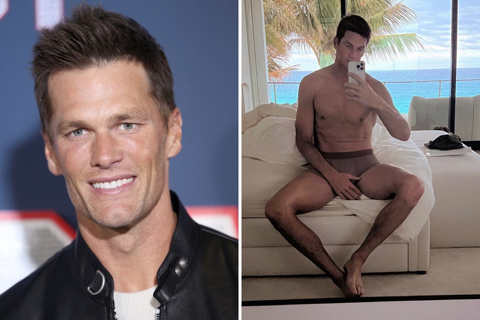 NFL Legend Tom Brady stripped down to his underwear as part of a bet he made last summer with his clothing company, Brady Brand.