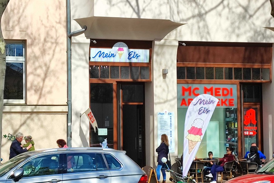 Bei bestem Wetter super besucht: "Mein Eis" in der Karl-Rothe-Straße 9 (Eingang über Gohliser Straße).