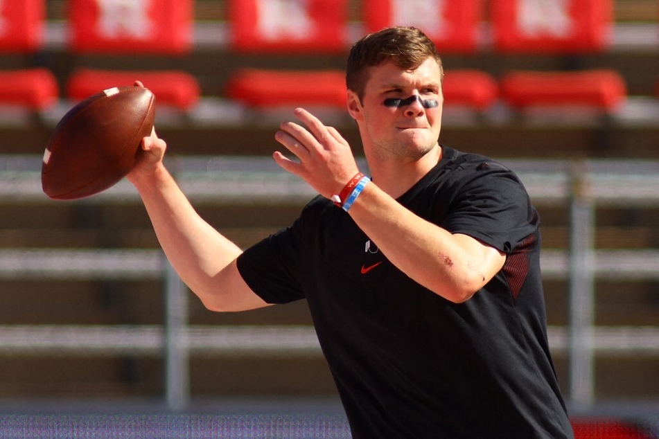 The Ohio State Buckeyes had third-year Kyle McCord leading in the team's first spring practice, as he is battling in a tough fight for the starting quarterback spot.