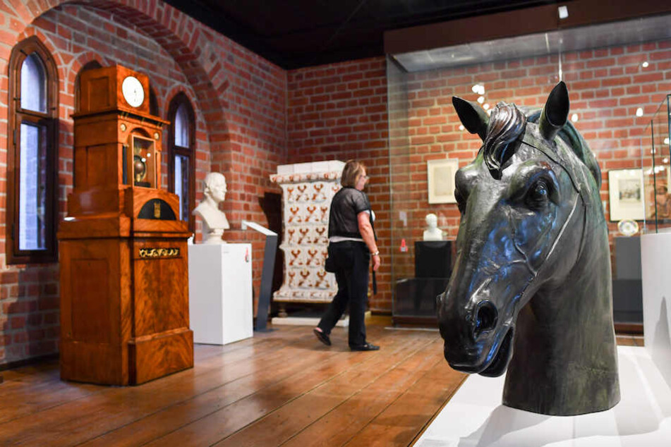 Zu den 700 Objekten zählt auch ein original Pferdekopf der im 2. Weltkrieg zerstörten Quadriga des Brandenburger Tors.