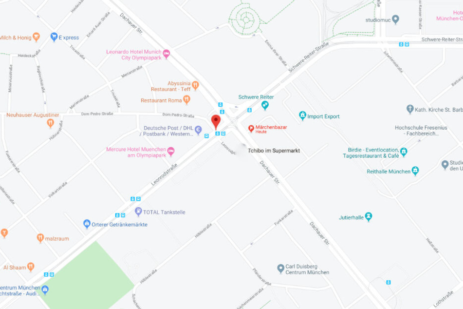 Der Unfall ereignete sich an der Haltestelle Leonrodplatz.