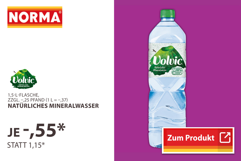Volvic natürliches Mineralwasser