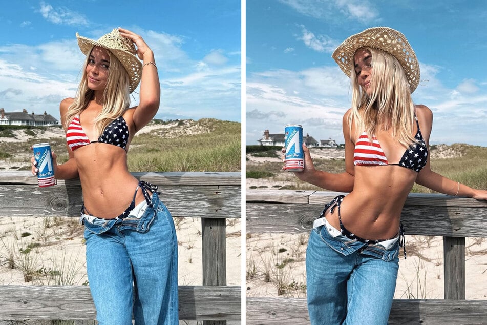Olivia Dunne unveils newest deal with patriotic beach snaps