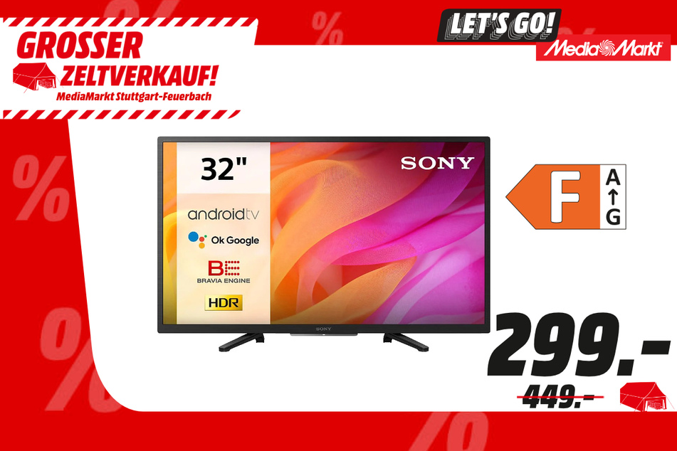 32-Zoll Sony-Fernseher für 299 statt 449 Euro.