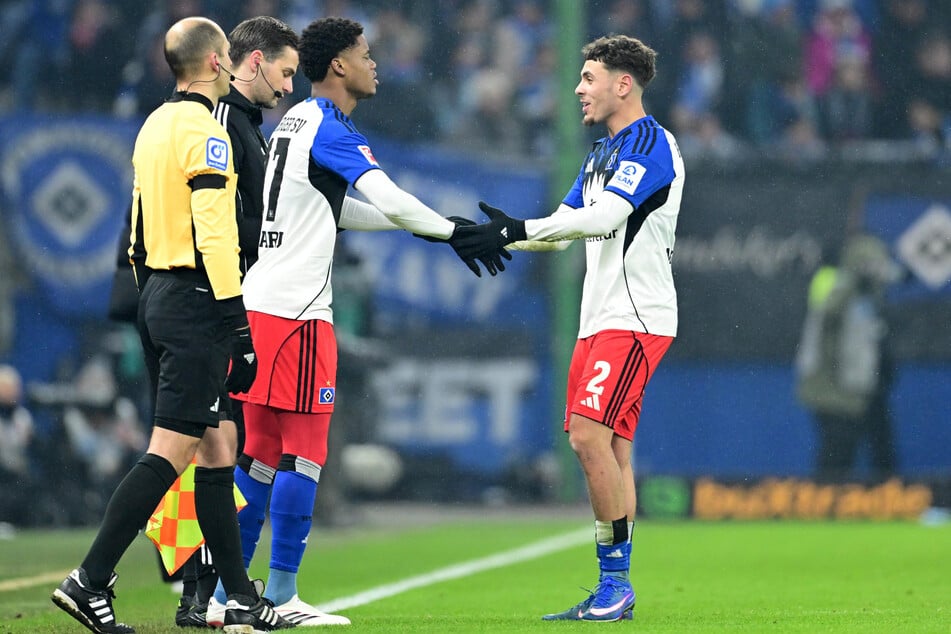 Omari (Dritter von links) gab am Samstag sein Comeback.