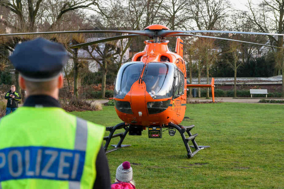 Auch ein Rettungshubschrauber kam zum Einsatz.