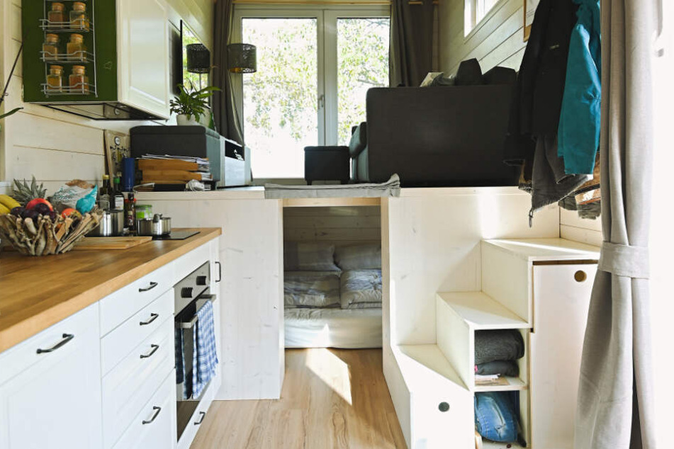 Blick in das Tiny House von Stefanie und Philipp im Tiny House Village.