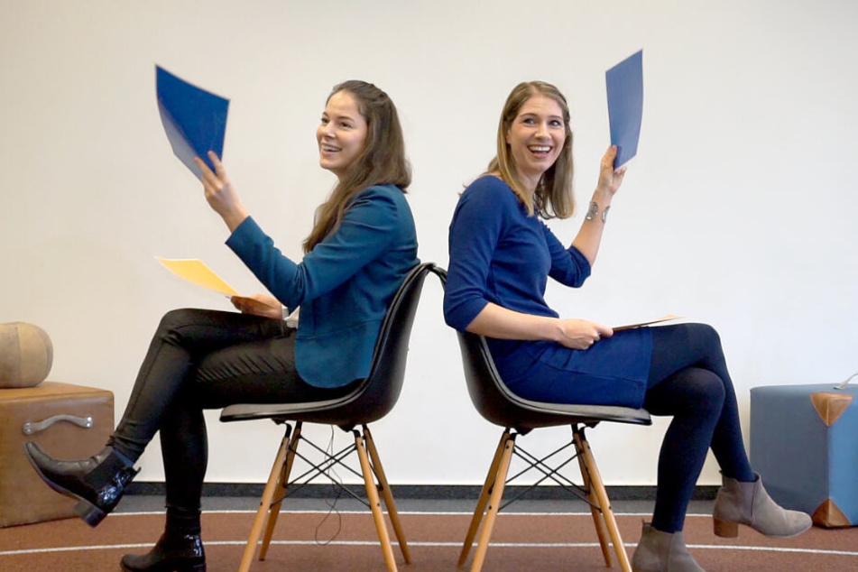 Svenja Müller und Britta Freudenstein teilen sich eine Stelle im Vertrieb von SAP.
