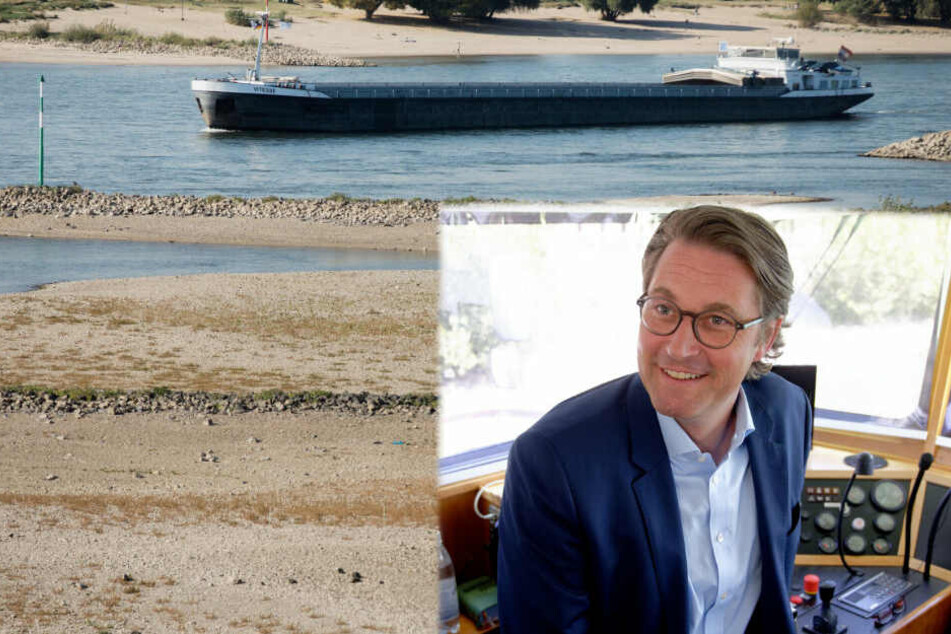 Krisenfester Transport auf dem Rhein: Scheuer spricht über Niedrigwasser