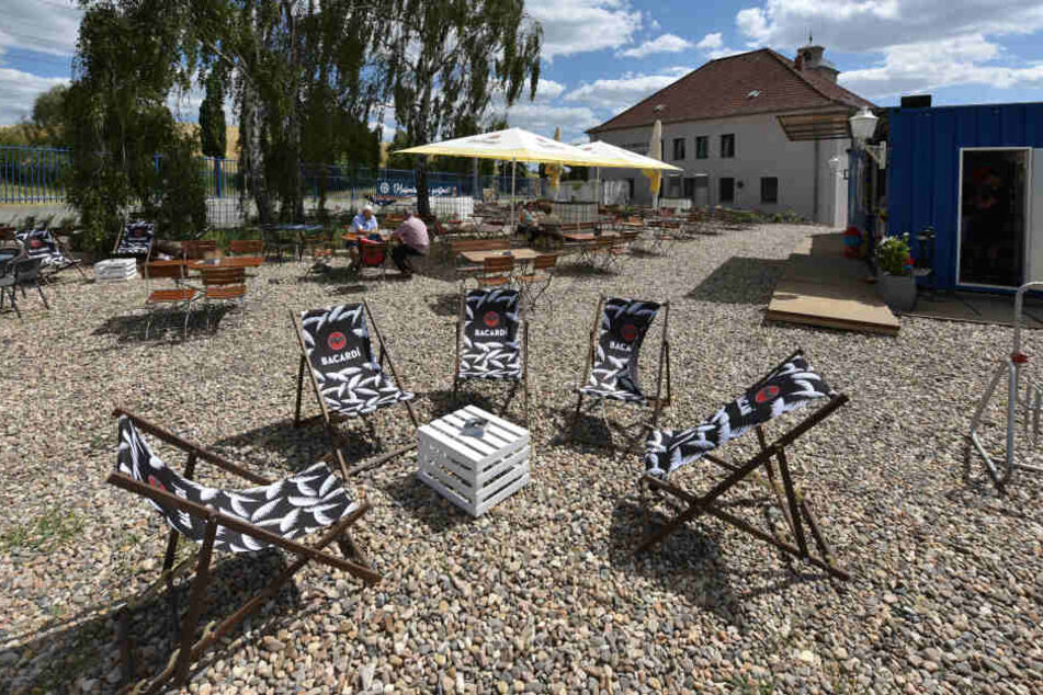 Ruhiges Plätzchen: Der neue Biergarten des "Alberthafen" ist (noch) ein Geheimtipp.