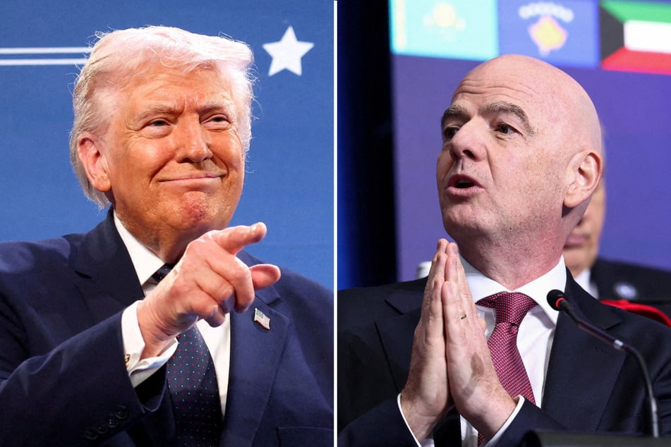 FIFA boss Gianni Infantino (r.) claimed President Donald Trump would "welcome" Iran's participation at the 2026 World Cup.