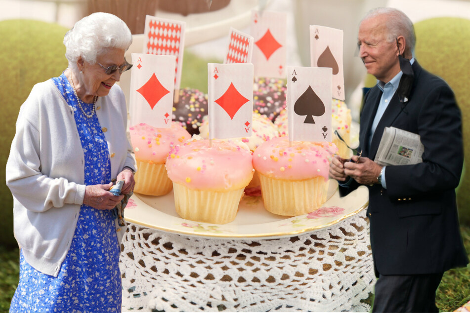 Queen Elizabeth II (l.) is set to have tea with the president (r.) on Sunday.