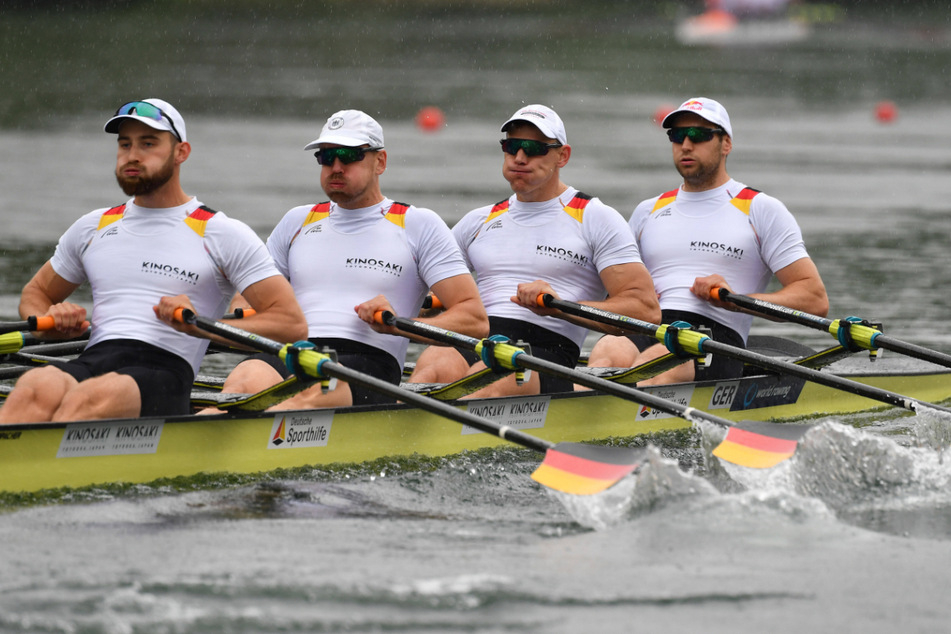 Max Appel (v.l.n.r.), Hans Gruhne, Karl Schulze sowie Tim Ole Naske sollen die deutsche Siegesserie in Tokio fortsetzen. Gelingt es, wäre das ein großer Coup.