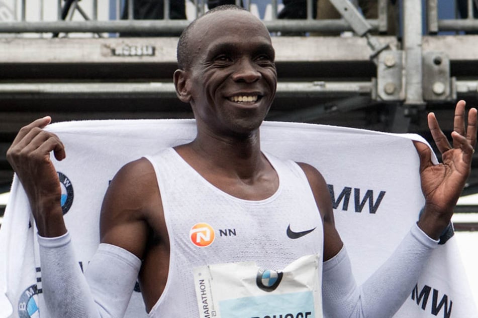 Eliud Kipchoge ging als Sieger ins Ziel, schaffte jedoch nicht den Weltrekord.