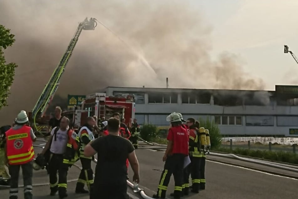 Einsatzkräfte vor Ort.