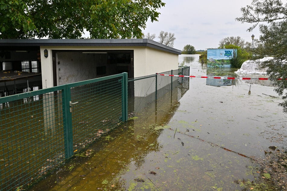 Das Hochwasser erreichte auch Grundstücke, wo es keine Schutzanlagen gibt.