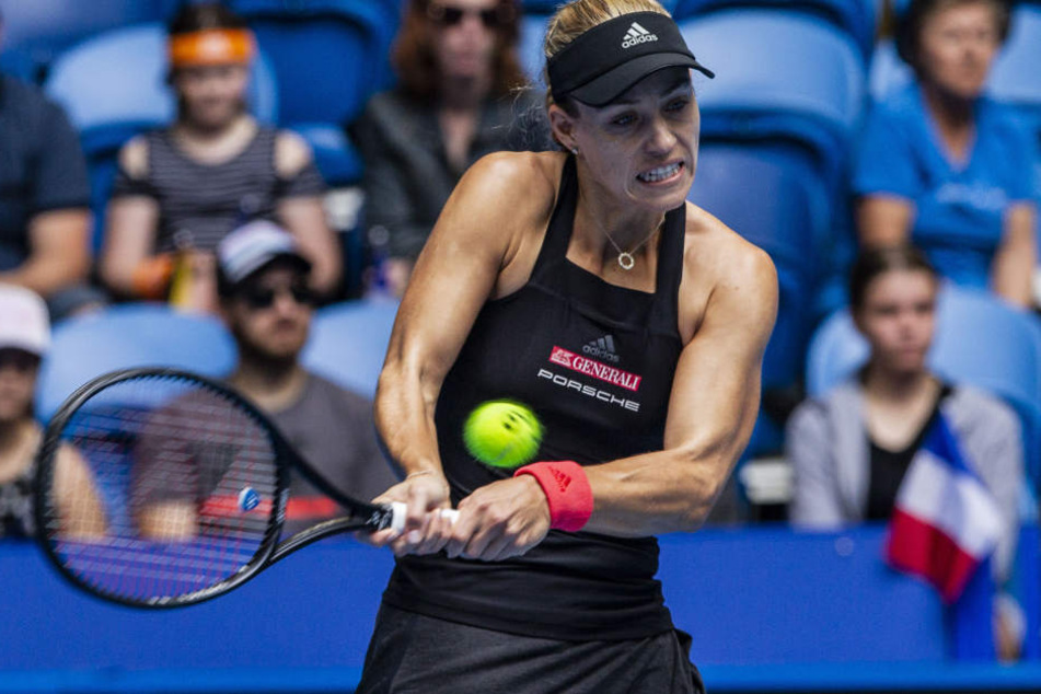 Angelique Kerber in Aktion bei einem Spiel in Australien.